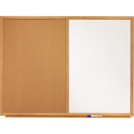 Quartet Dry-erase/Cork Board, 3'x2', Oak Frame QRTS553